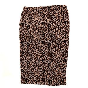 Forever 21 Animal Print Knee Length Skirt